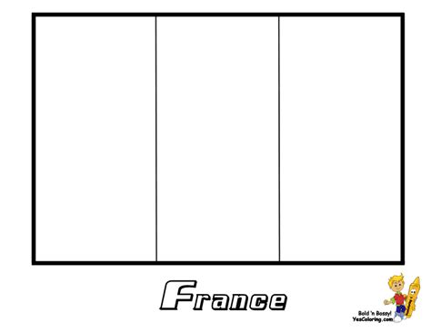 france flag colouring page